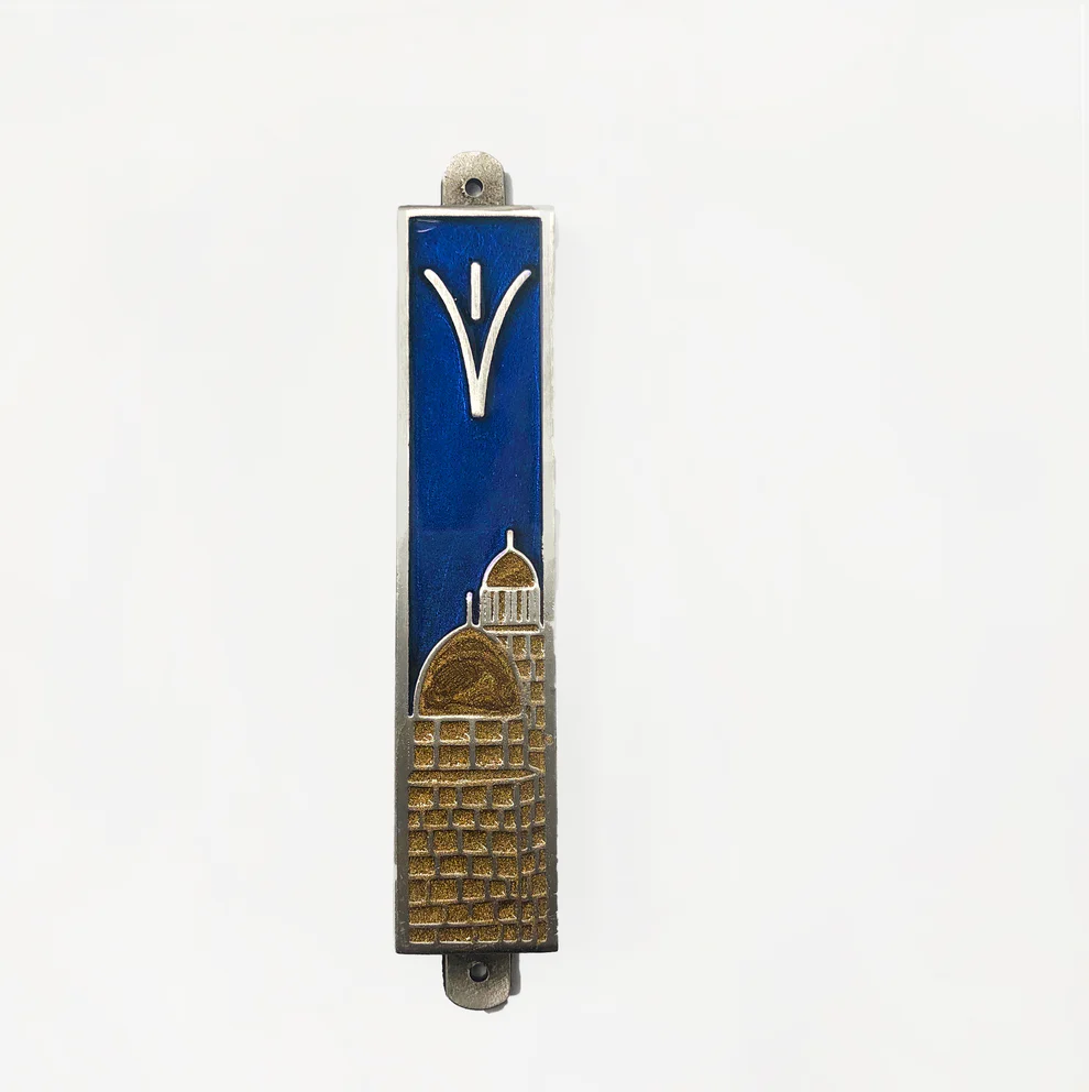 Mezuzah - Jerusalem (Blue)