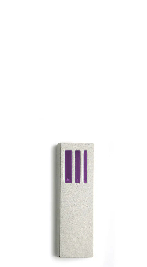 Mezuzzah - Short Lines Concrete (Purple)
