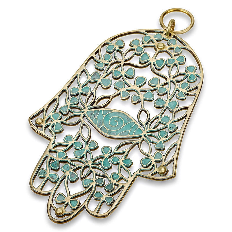Hamsa - Orit Grader Brass Spiral Eye