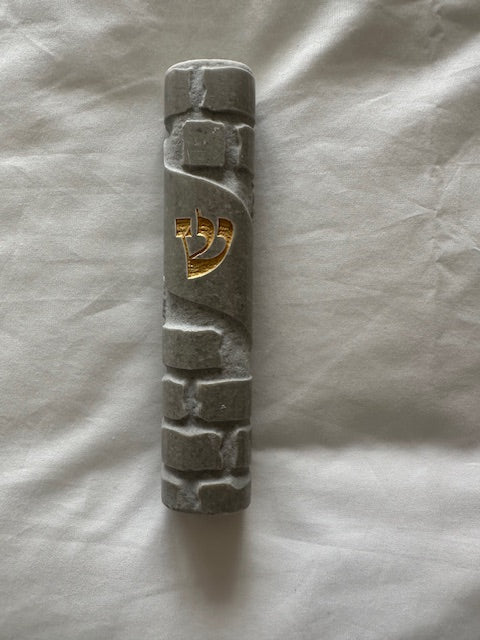 Mezuzah - Grey Jerusalem Stone