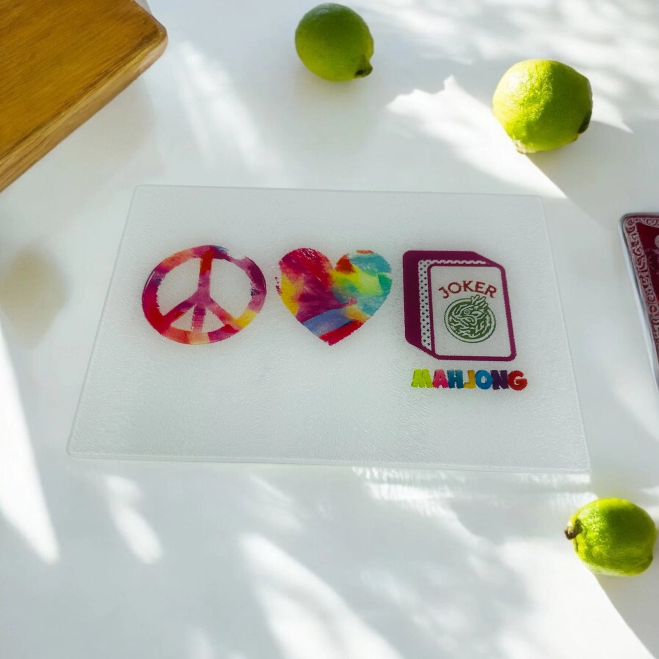 Peace Love Mah Jong Cutting/Charcuterie Board