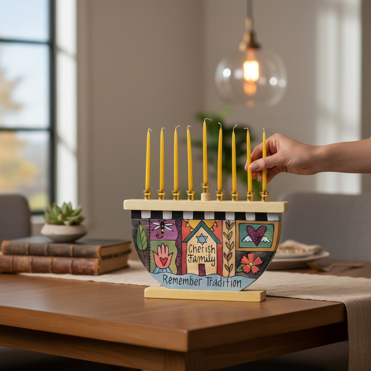 Menorah - "Chag Sameach" by Sticks