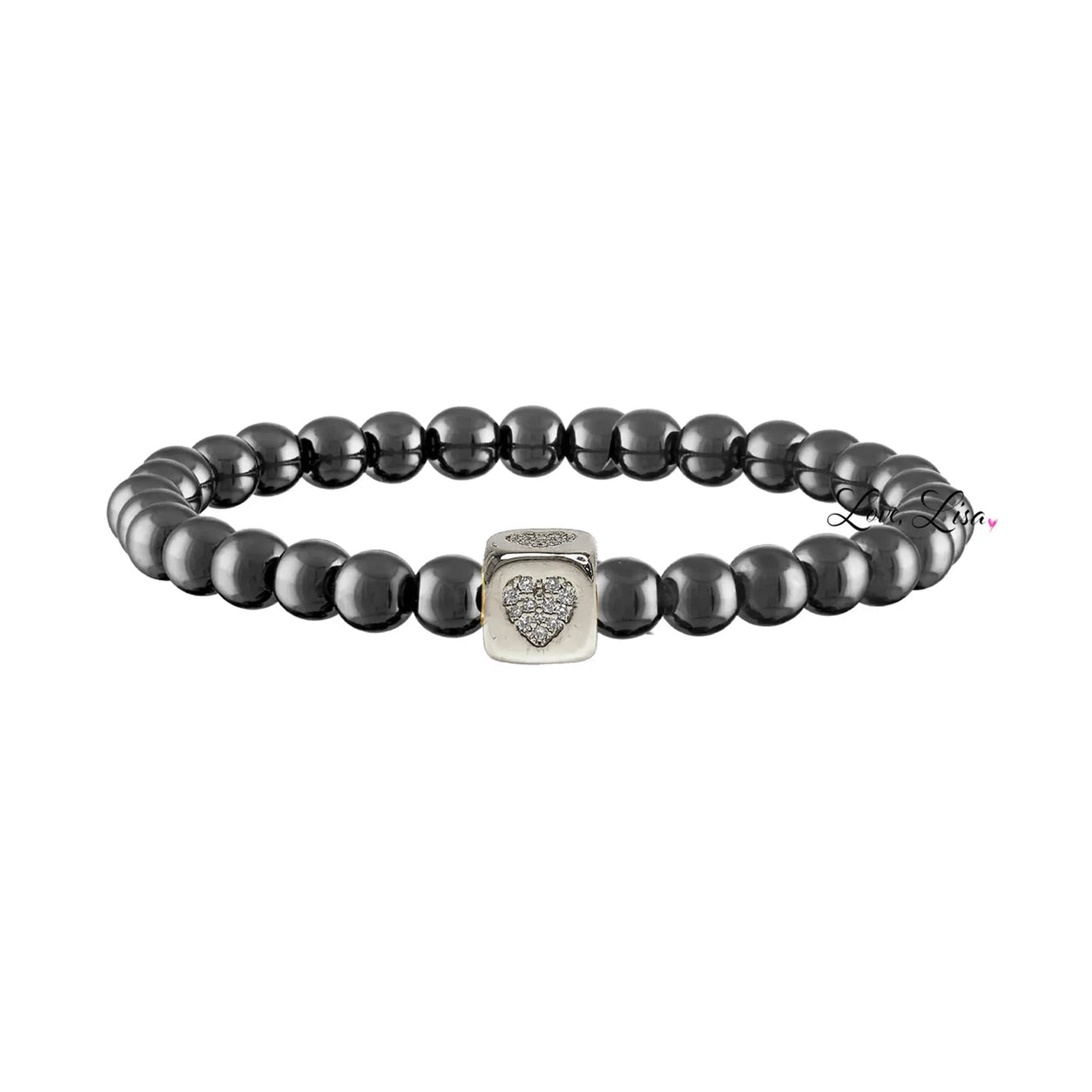 Bracelet - Emily Heart (Gunmetal)