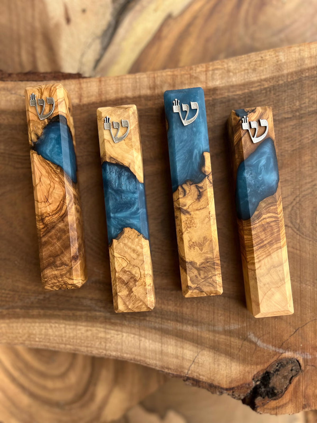 Mezuzah - Olive Wood and Resin