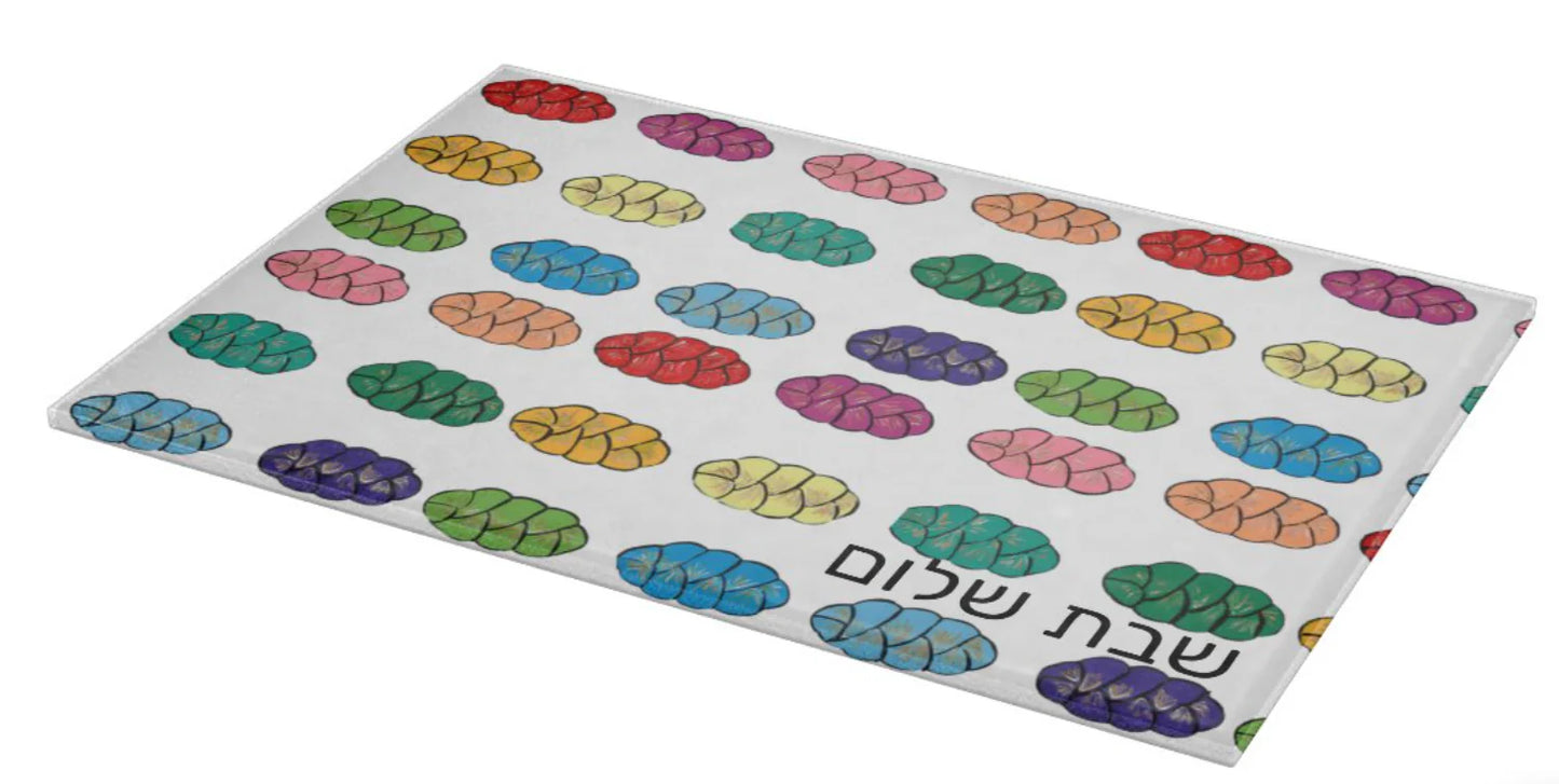 Challah Tray - Rainbow Challahs