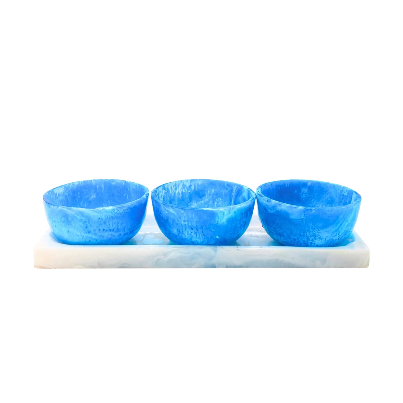 Serving Dishes - Blue Resin