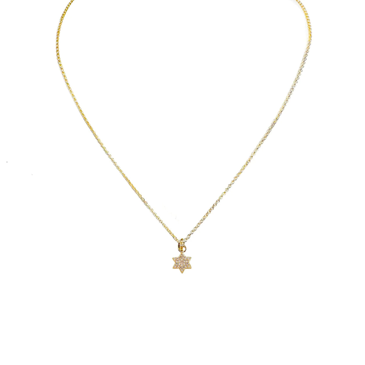 Necklace - Sami Tiny Star of David - Gold