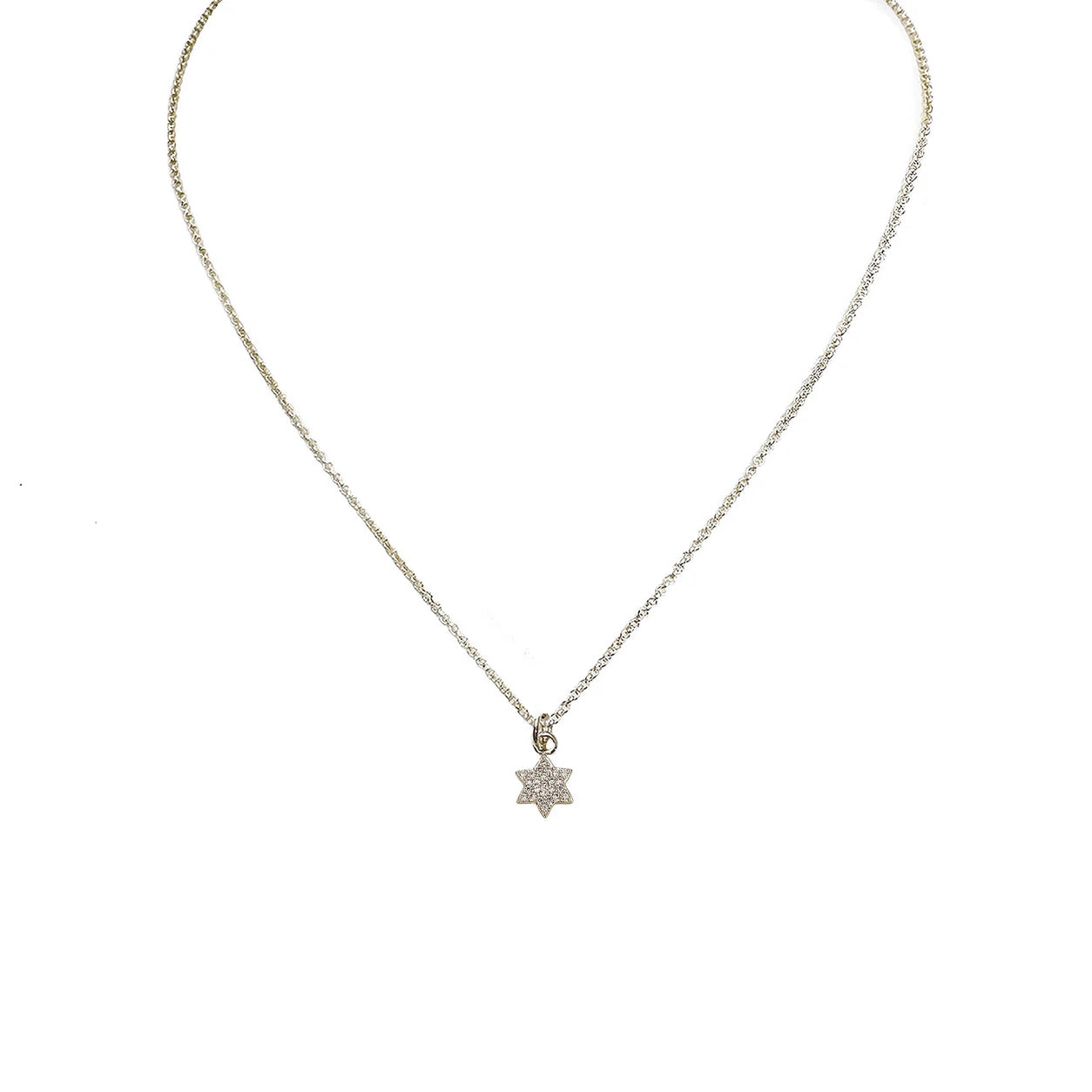Necklace - Sami Tiny Charming Star of David - Silver