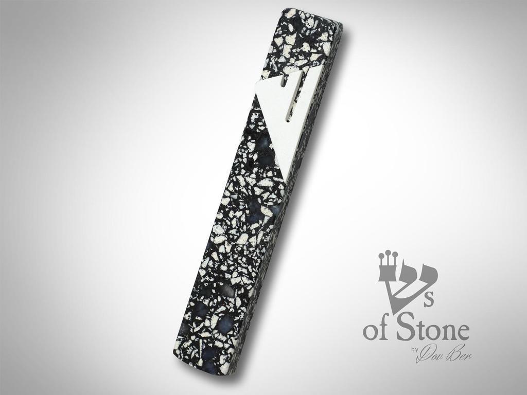 Mezuzah - Black & White Marble