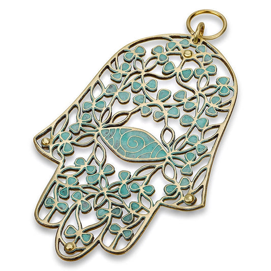 Hamsa - Orit Grader Brass Spiral Eye