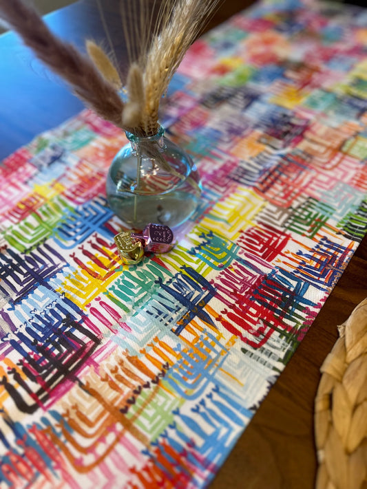 Table Runner - Heart Menorah - Short