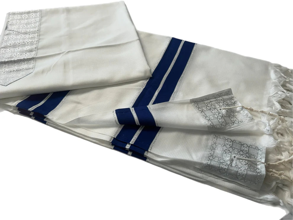 Tallit - Classic Full Size with Blue