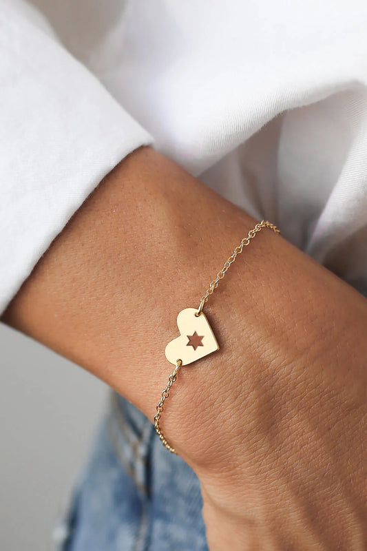Bracelet - Israel at Heart Gold