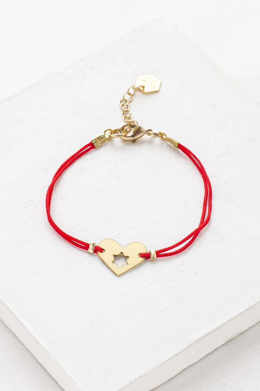 Bracelet - Israel at Heart Red