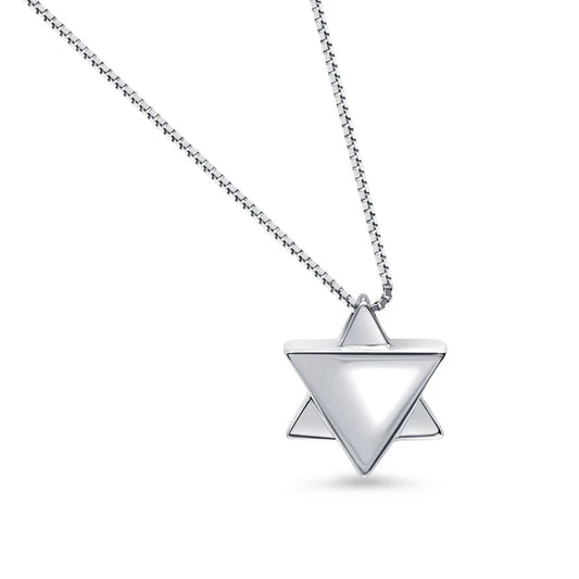 Necklace - Sterling Silver Star of David for Men/Boys
