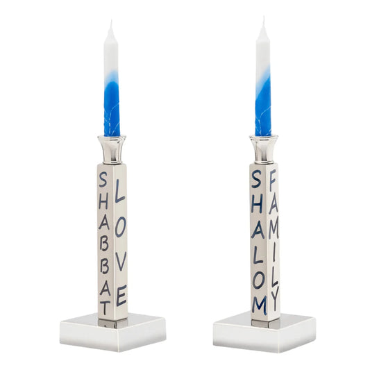 Candlesticks - Peace & Love Shabbat