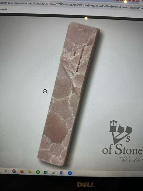 Mezuzah - Pink Marble