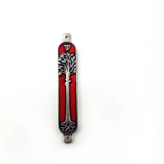 Mezuzah - Tree of Life (Red)