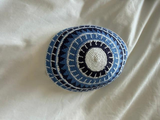 Kippah - Woven (Shades of Blue)