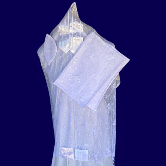 Tallit - White Japanese Lace