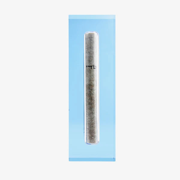 Mezuzah - Acrylic Blue (Small) by Apeloig