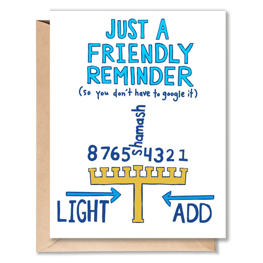 Card - Hanukkah (Friendly Reminder)