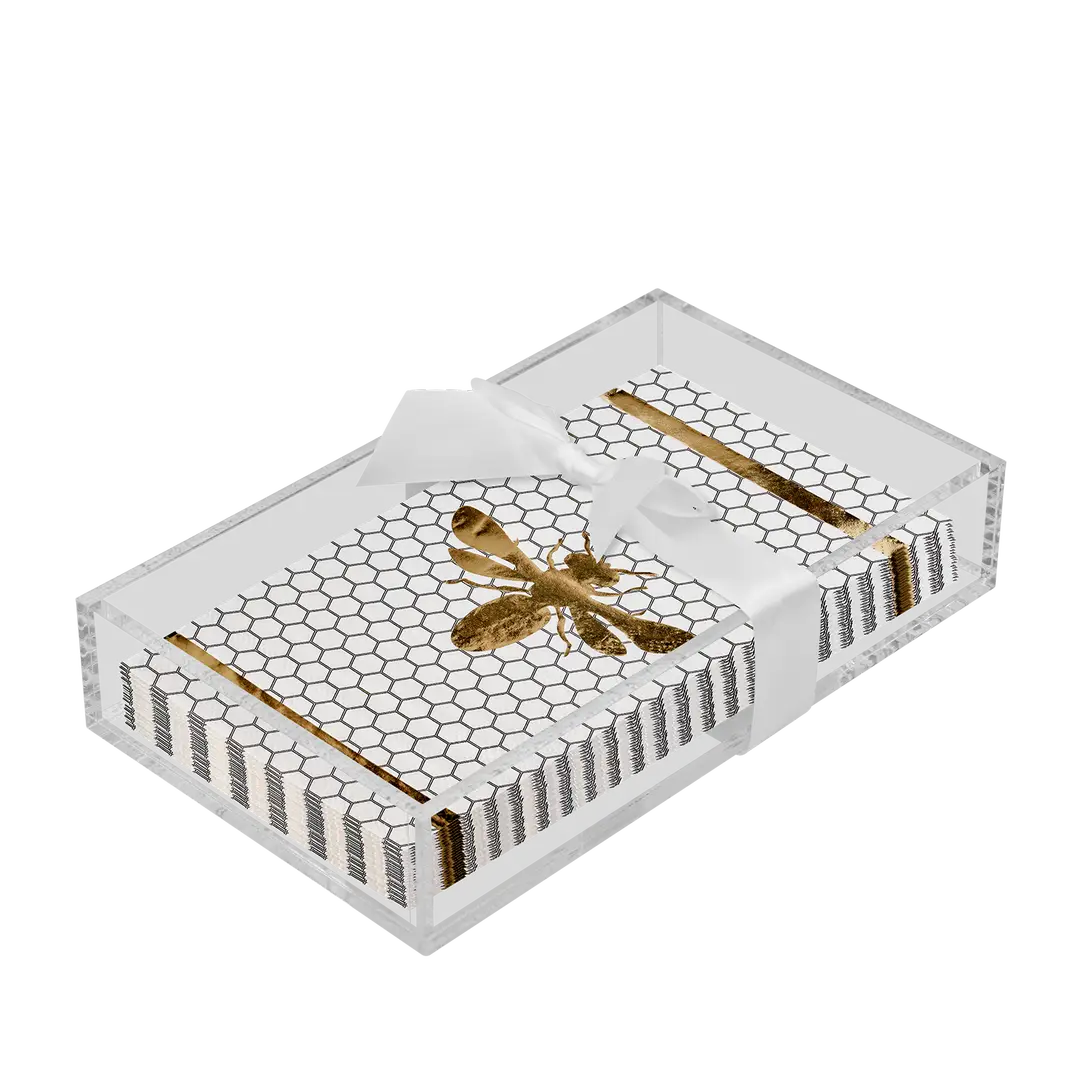 Acrylic Guest Towel Tray - Honeybee Napkins