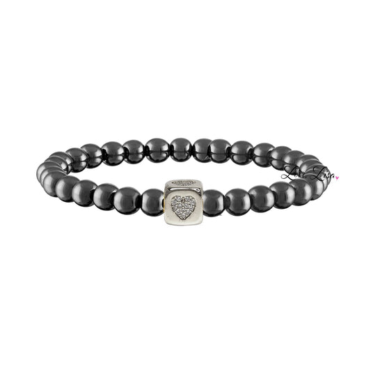 Bracelet - Emily Heart (Gunmetal)