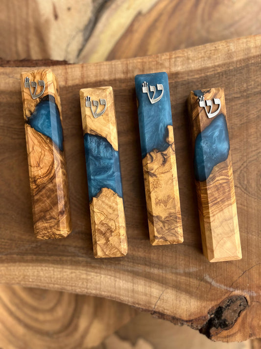 Mezuzah - Olive Wood and Resin