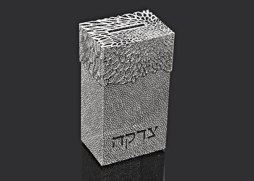 Tzedakah Box - Organic Lace