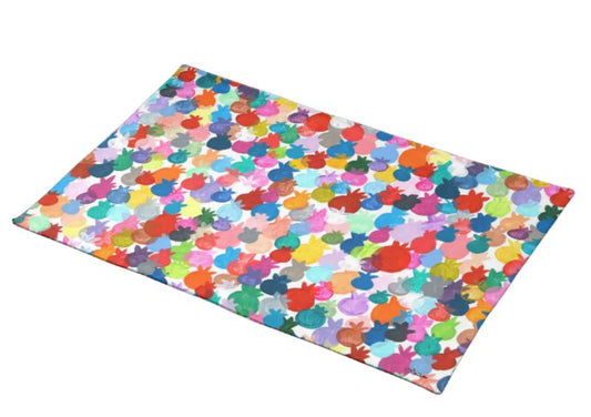 Challah Cover - Rainbow Pomegranates