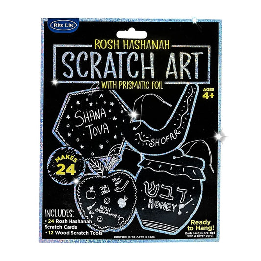 Rosh Hashanah Prismatic Scratch Art