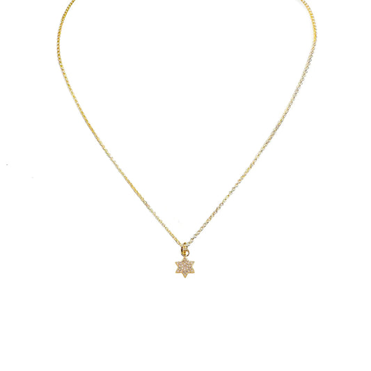 Necklace - Sami Tiny Star of David - Gold