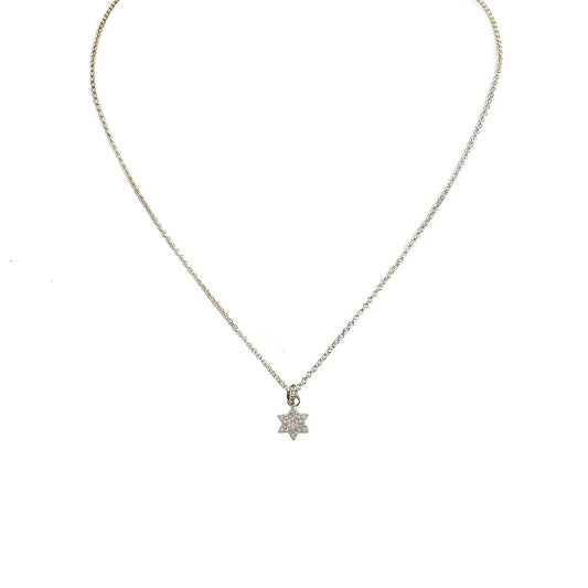 Necklace - Sami Tiny Charming Star of David - Silver