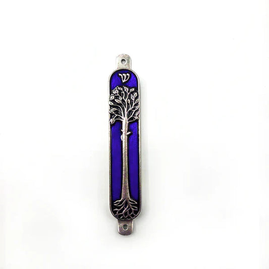 Mezuzah - Tree of Life (Blue)
